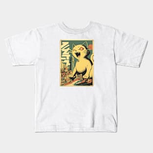 Catzilla strikes back Kids T-Shirt